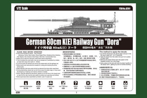 Hobby Boss 82911 German 80cm K(E) Railway Gun Dora 1/72 – immagine 2