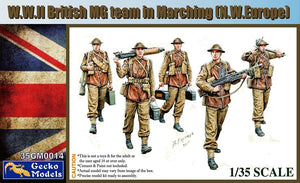 Gecko Models 35GM0014 WWII British MG team in marching (NW Europe) (1/35)