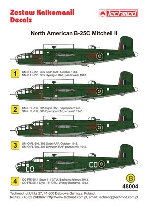 Techmod 48004 - North American B-25C Mitchell II 1/48 – Bild 2