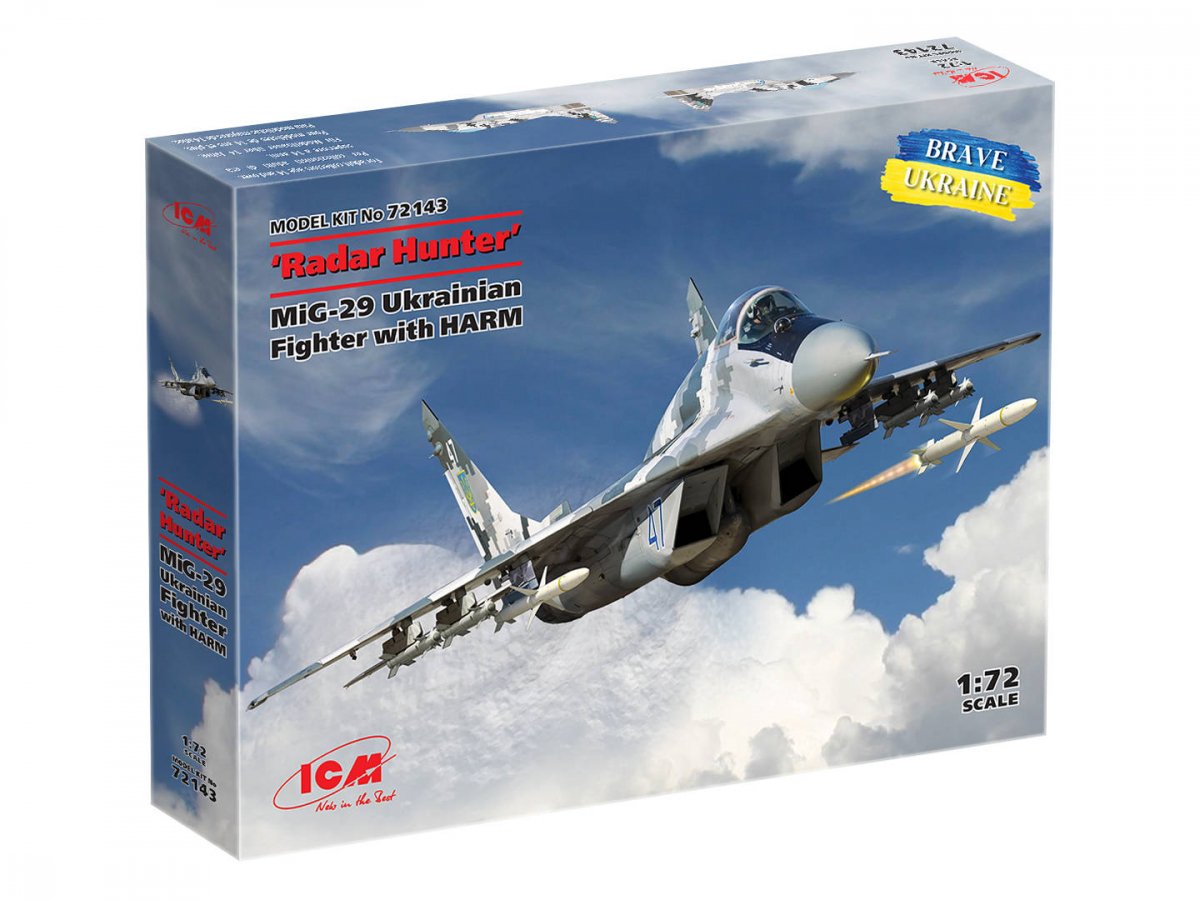 ICM 72143 Radar Hunter MiG-29 “9-13” Ukrainian Fighter with HARM missiles 1/72 – imagen 2
