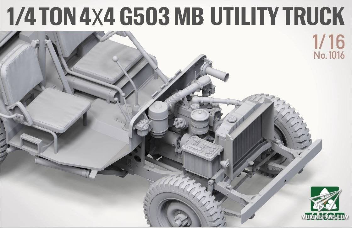 Takom 1016 1/4 ton 4×4 G503 MB Utility Truck (Jeep Willys) 1/16 – image 2