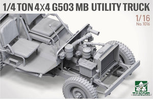 Takom 1016 1/4 ton 4×4 G503 MB Utility Truck (Jeep Willys) 1/16 – image 2