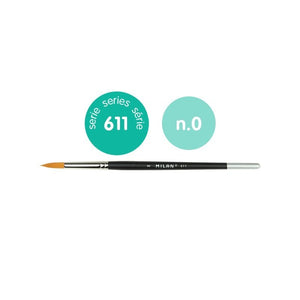 Milan 0461100 Premium Synthetic round paintbrush series 611 no. 0