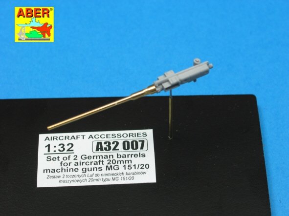 Aber A32007 Set of 2 barrels for German aircraft 20mm machine guns MG 151/20 1/32 – Bild 3