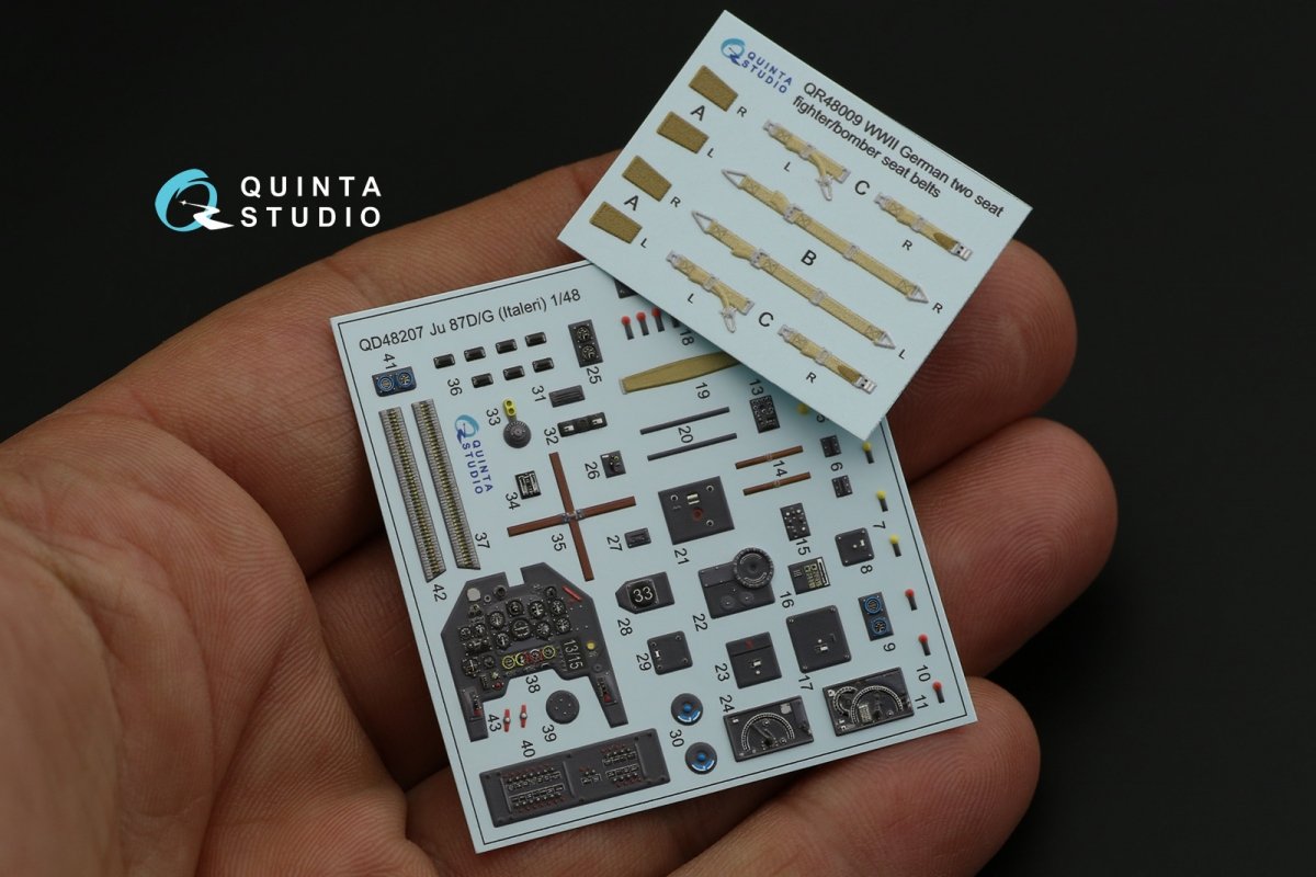 Quinta Studio QD48207 Ju 87D/G 3D-Printed &amp;amp; colored Interior on decal paper (Italeri) 1/48 – image 11