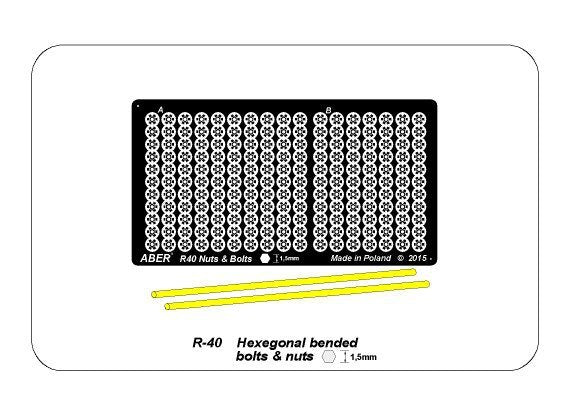 Aber R-40 Hexagonal bolts and nuts 1.5mm useful for (1/16) – Bild 5