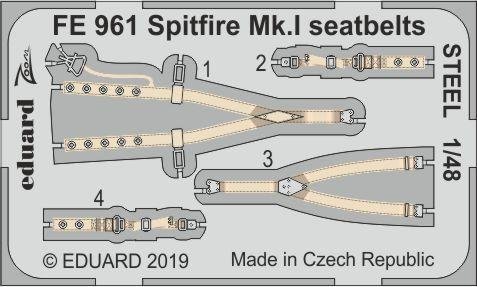 Eduard FE961 Spitfire Mk. And seatbelts STEEL 1/48 TAMIYA