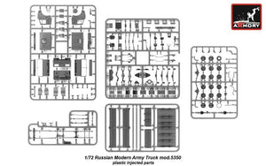 Armory Models 72407-R Russian Modern 6×6 Military Cargo Truck mod.5350 1/72 – image 7