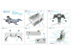 Quinta Studio QD72094 F-16A MLU 3D-Printed &amp;amp; colored Interior on decal paper (Revell) 1/72 – Bild 12