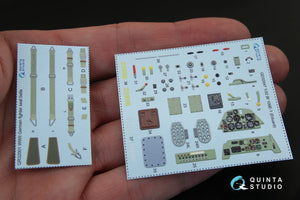 Quinta Studio QD32047 Bf 109E-1 3D-Printed &amp;amp; colored Interior on decal paper (for Eduard kit) 1/32 – image 2