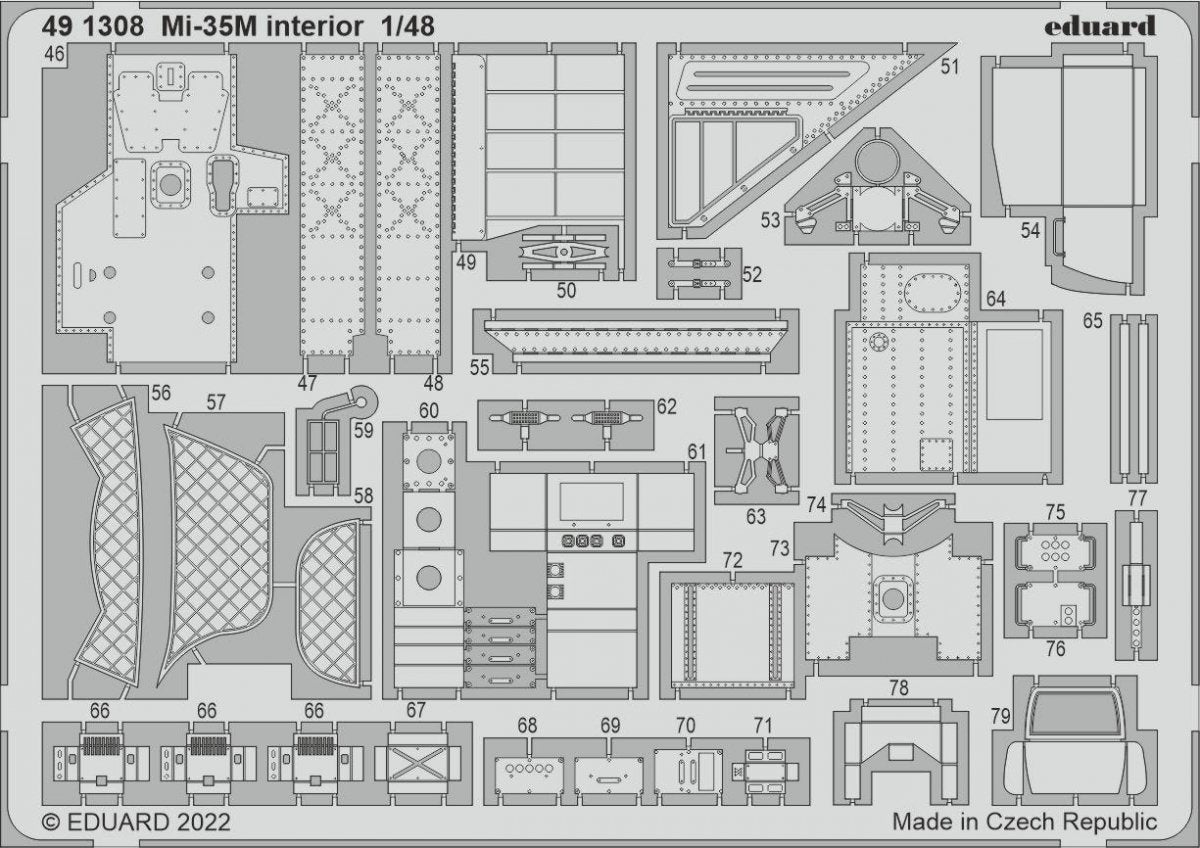 Eduard 491308 Mi-35M interior ZVEZDA 1/48 – imagen 2