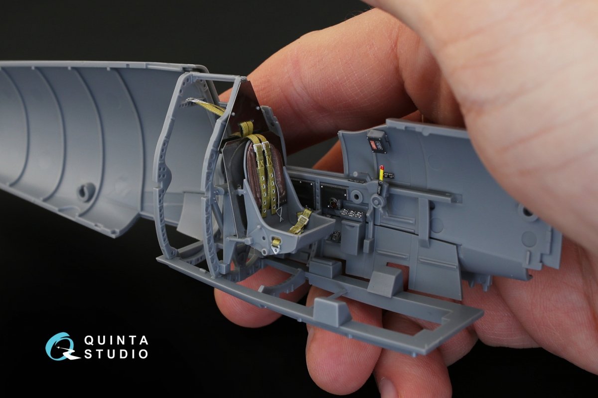 Quinta Studio QD32018 Spitfire Mk.IX 3D-Printed &amp;amp; colored Interior on decal paper (for Tamiya kit) 1/32 – immagine 10