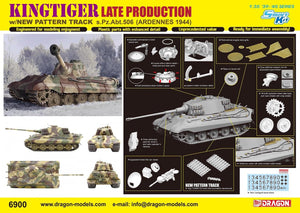 Dragon 6900 Kingtiger Late Production w/New Pattern Track s.Pz.Abt.506 Ardennes 1944 1/35