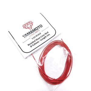 Yamamoto YMPTUN92 Braided hose red 0.8 mm 2 m 1/24 – Bild 2