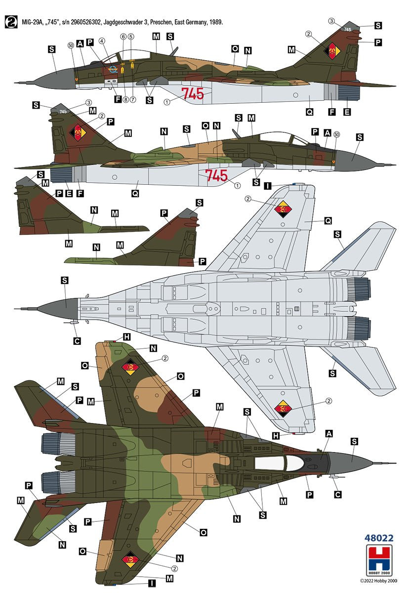 Hobby 2000 48022 MiG-29 German Air Force ( ACADEMY + CARTOGRAF + MASK ) 1/48 – image 5