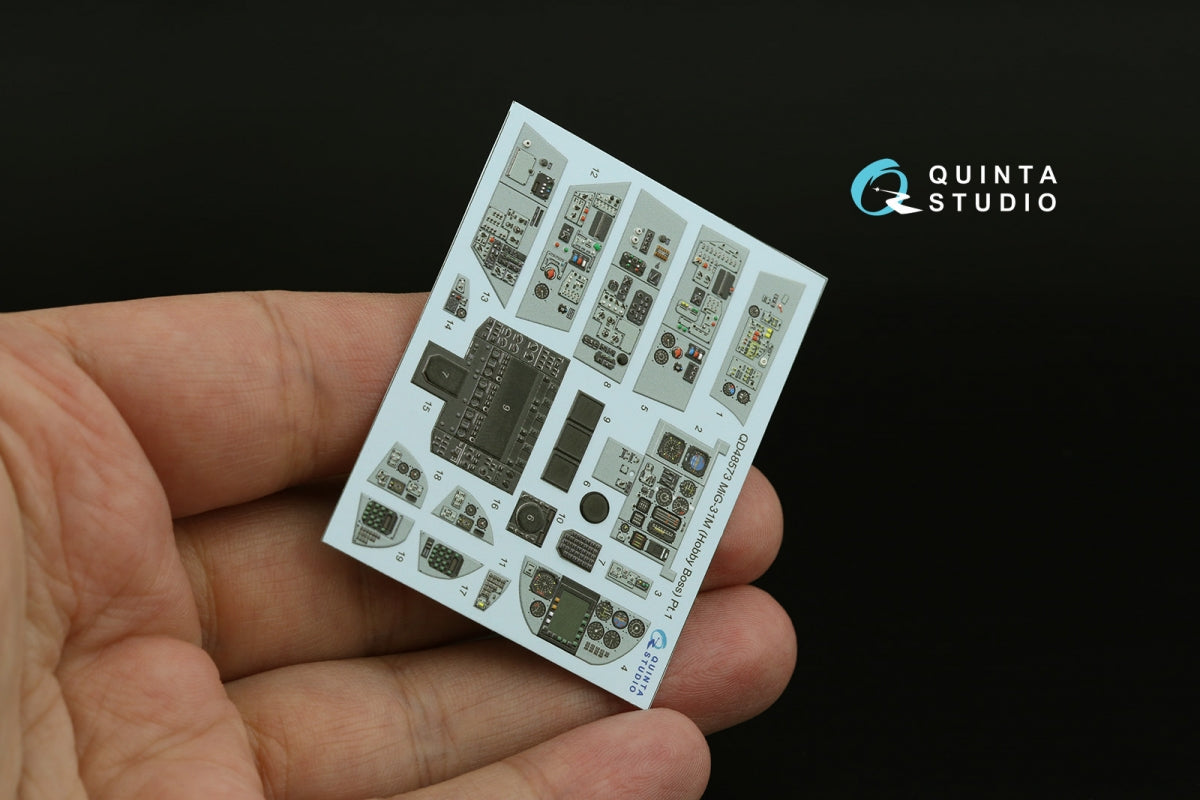 Quinta Studio QD48573 MiG-31M 3D-Printed &amp;amp; colored Interior on decal paper (Hobby Boss) 1/48 – imagen 4