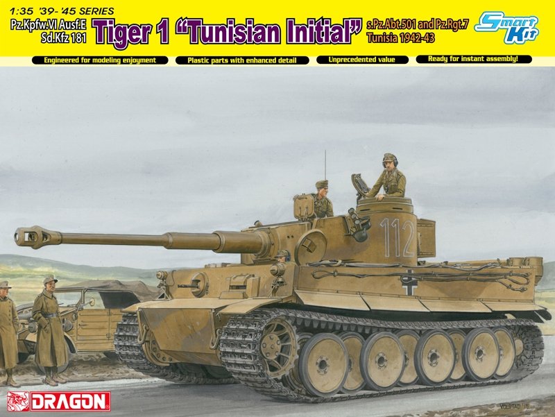 Dragon 6608 Tiger I Initial Production &amp;quot;Tunisian Initial Tiger&amp;quot; 1st company s.Pz.Abt.501 DAK Tunisia 1942/43 – Bild 2