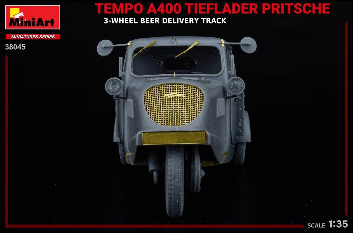 MiniArt 38045 TEMPO A400 TIEFLADER PRITSCHE 3-WHEEL BEER DELIVERY TRUCK 1/35 – image 18