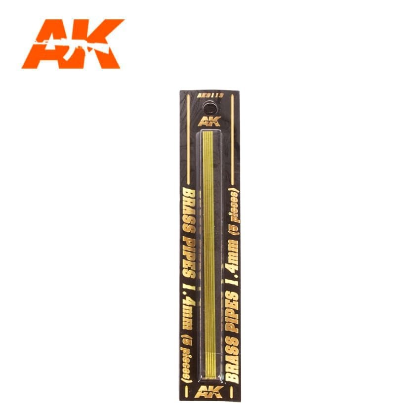 AK Interactive AK9113 BRASS PIPES 1.4MM Ø. 5 UNITS – obrázek 2