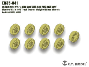 ET Model ER35-041 Modern US M1070 Truck Tractor Weighted Road Wheels For HOBBYBOSS 85502 1/35