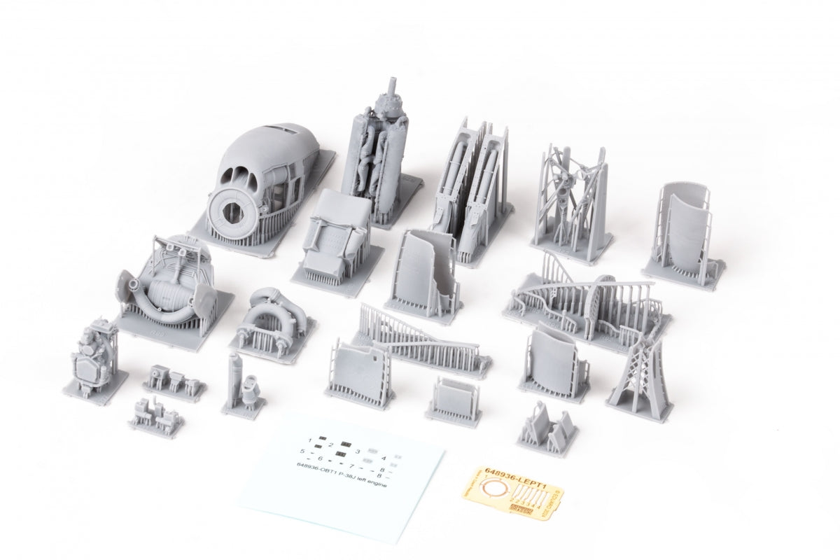 Eduard 648936 P-38J left engine PRINT TAMIYA 1/48 – image 3