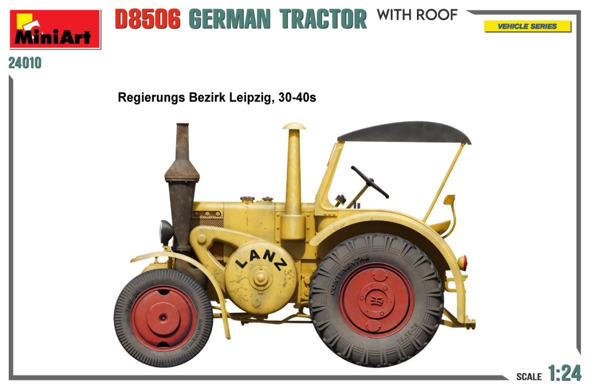 MiniArt 24010 GERMAN TRACTOR D8506 WITH ROOF 1/24 – immagine 4