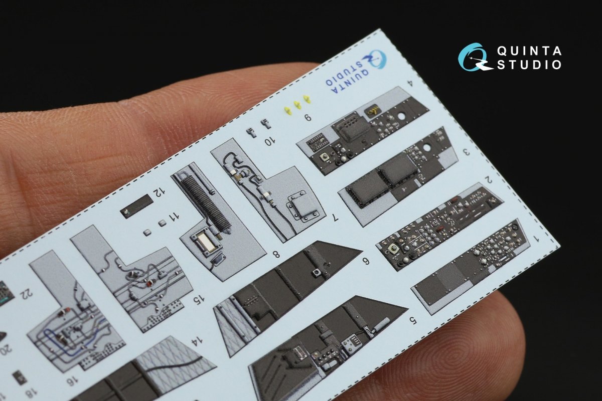 Quinta Studio QD48216 F/A-18D Late 3D-Printed &amp;amp; colored Interior on decal paper with resin parts (Kinetic) 1/48 – image 10