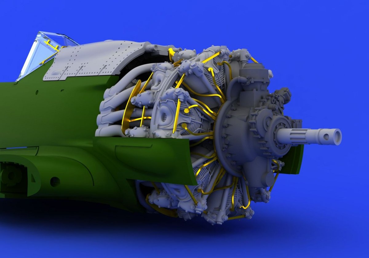 Eduard 672082 Fw 190A-8 engine 1/72 (EDUARD) – obrázek 3