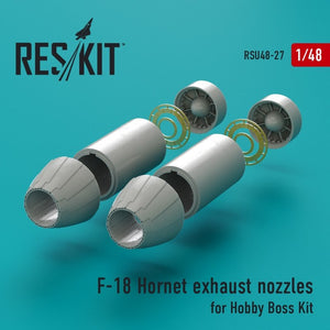 RESKIT RSU48-0027 Buses d&amp;#39;échappement F-18 Hornet pour maquette Hobby Boss au 1/48