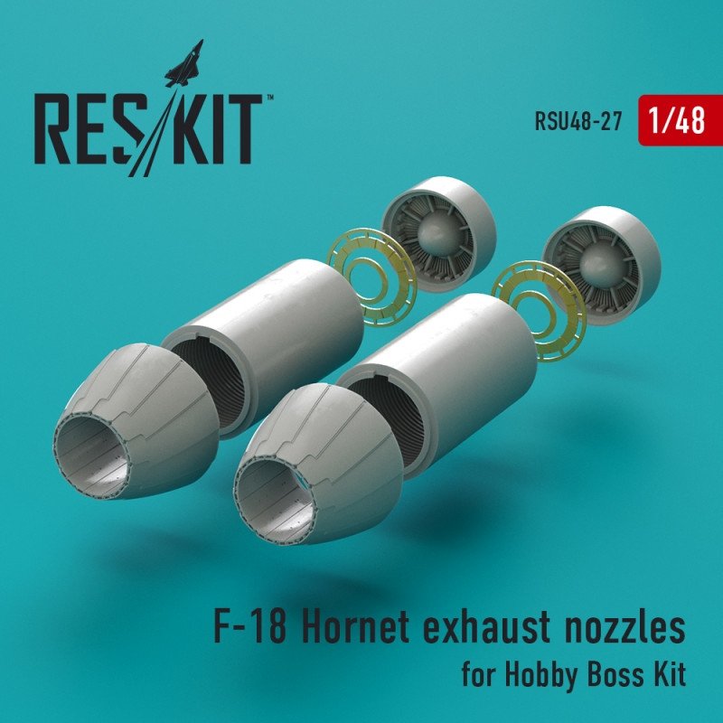 RESKIT RSU48-0027 Buses d&amp;#39;échappement F-18 Hornet pour maquette Hobby Boss au 1/48