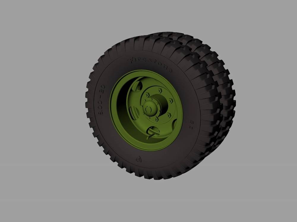 Panzer Art RE35-530 M35&amp;amp;M109 trucks road wheels (Firestone) 1/35 – immagine 3