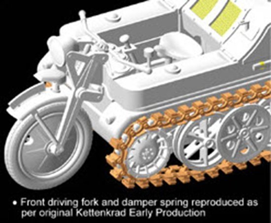 Dragon 6341 Sd.Kfz.2 Kettenkrad Early Production w/Infanteriekarren 1/35 – immagine 8