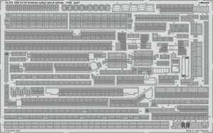 Eduard 53253 Filets de sécurité et rambardes pour le porte-avions USS CV-10 Yorktown, échelle 1/350, TRUMPETER