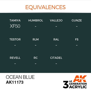 AK Interactive AK11173 OCEAN BLUE – STANDARD 17ml – zdjęcie 3