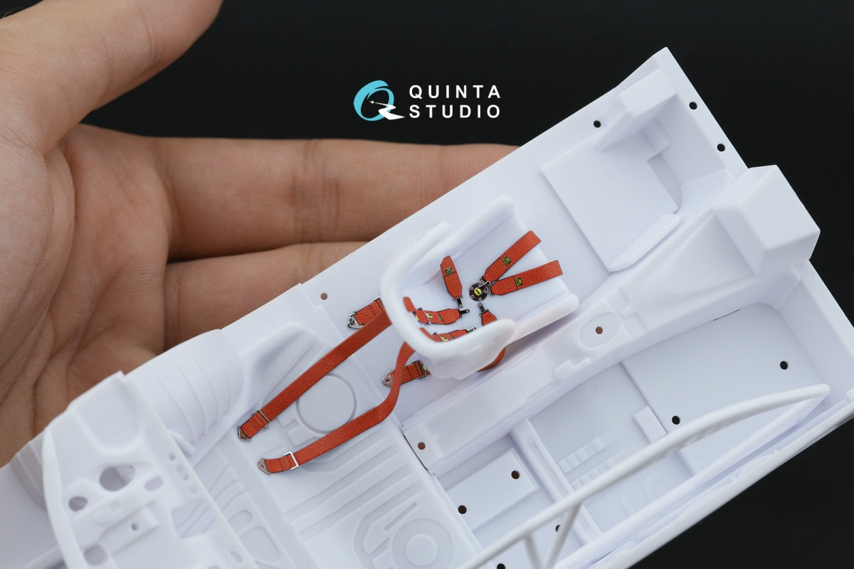 Quinta Studio QR+24002 Sabelt 2inch seat belt harness, red (With metal buckles) (all kits) 1/24 – obrázek 11