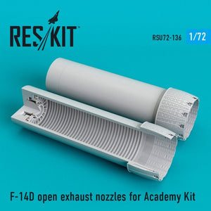 RESKIT RSU72-0136 F-14D Tomcat open exhaust nozzles for Academy 1/72