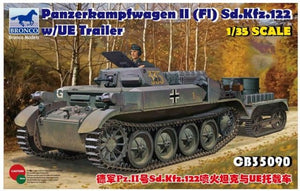 Bronco CB35090 Panzerkampfwagen II (Fl) Sd.Kfz. 122 w/EU Trailer