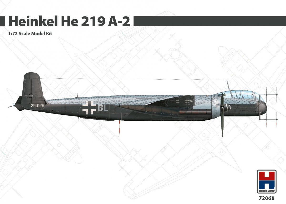 Hobby 2000 72068 Heinkel He 219 A-2 (DRAGON + CARTOGRAF + MASKS) 1/72