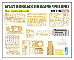 Rye Field Model 5106 M1A1 Abrams Ukraine/Poland - 2in1 Limited Edition 1/35 – immagine 4