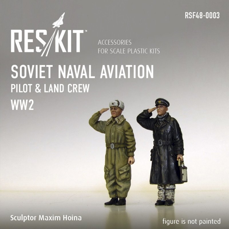 RESKIT RSF48-0003 Soviet Naval Aviation pilot &amp;amp; land crew (WW2) 1/48