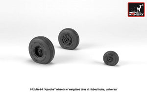 Armory Models AW72336 AH-64 Apache wheels w/ weighted tires, ribbed hubs 1/72 – image 4