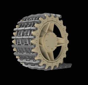 Panzer Art TR35-017 Entwicklungfahrzeug E-10 tracks + correct drive wheels 1/35 – image 2