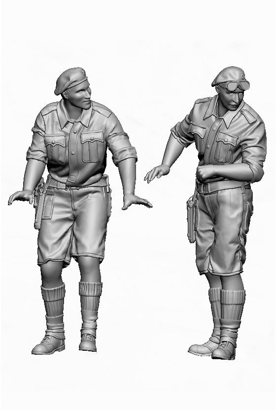 Glowel Miniatures 35918 British Tank Crew North Africa (2 Figures Designed For M3 Grant, 3D Printed) 1/35 – obrázek 2