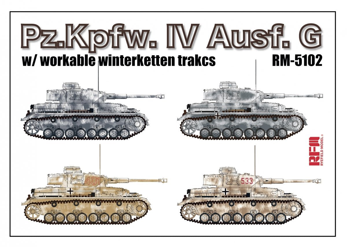 Rye Field Model 5102 Pz.Kpfw.IV Ausf.G w/Winterketten 1/35 – Bild 3