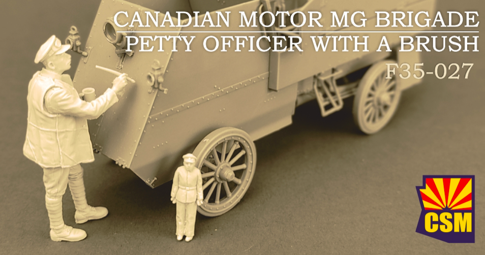 Copper State Models F35-027 Quartier-maître de brigade de mitrailleuses motorisées canadiennes avec une brosse 1/35