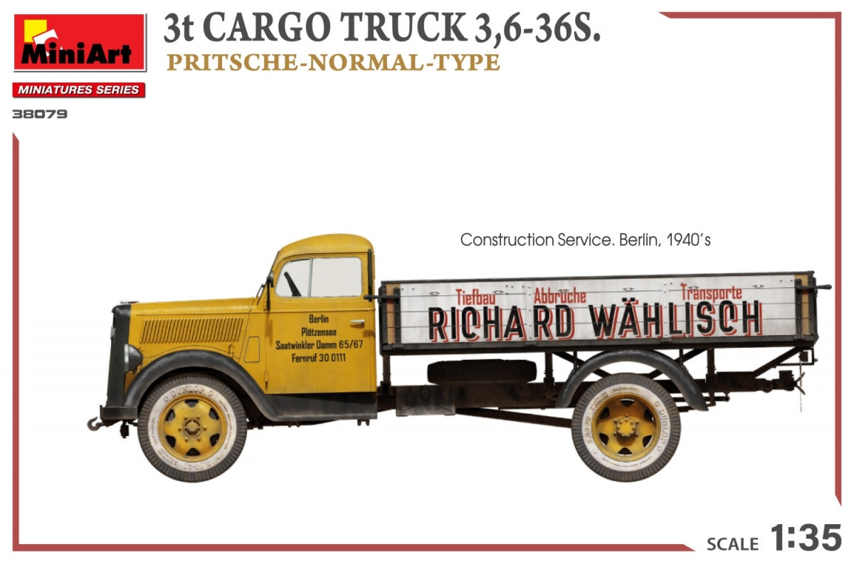 MiniArt 38079 3t CARGO TRUCK 3.6-36S. PRITSCHE-NORMAL-TYPE 1/35 – Bild 13