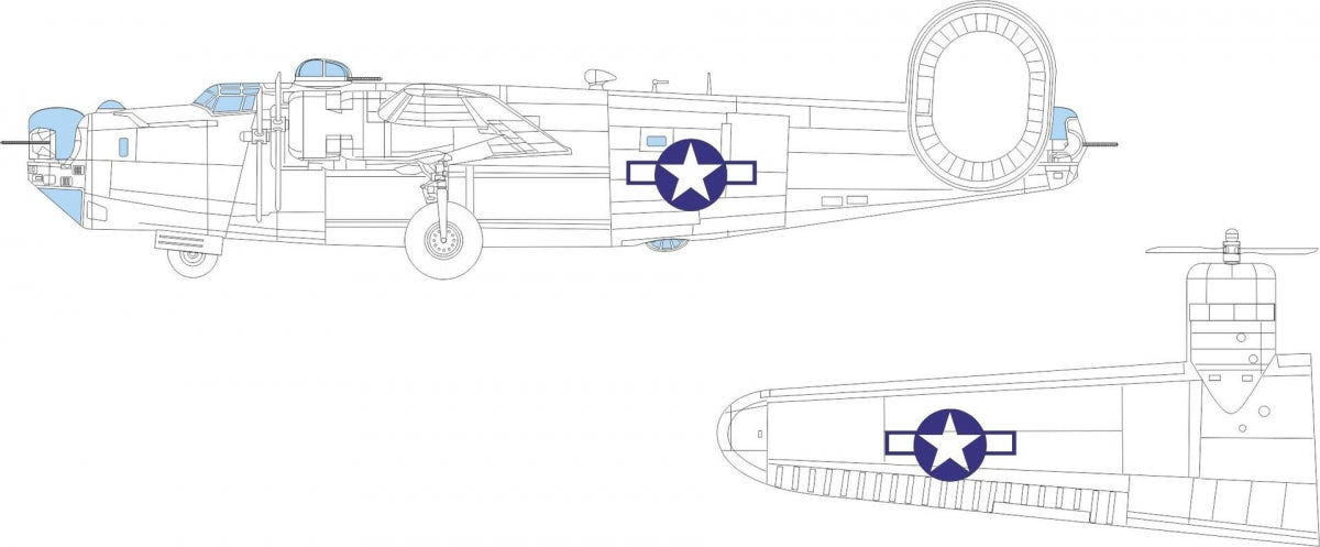 Eduard EX1043 B-24J US national insignia HOBBY BOSS 1/48
