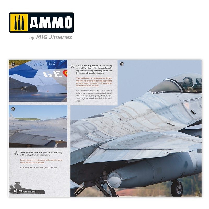 AMMO of Mig Jimenez 6029 F-16 Fighting Falcon / VIPER. Visual Modelers Guide Multilingual (Eng, Spa, Ita) – obrázek 9