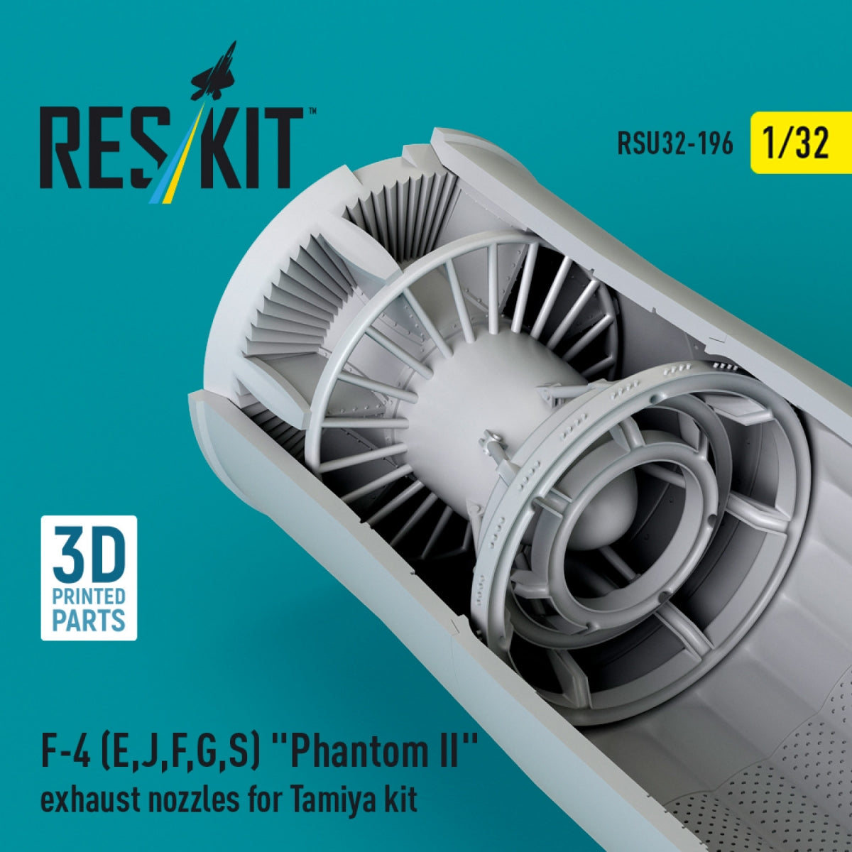 RESKIT RSU32-0196 F-4 (E, J, F, G, S) &amp;quot;Phantom II&amp;quot; exhaust nozzles for Tamiya kit (3D Printed) 1/32 – image 3