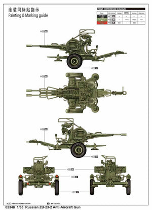 Trumpeter 02348 Russian ZU-23-2 Anti-Aircraft Gun 1/35 – image 3